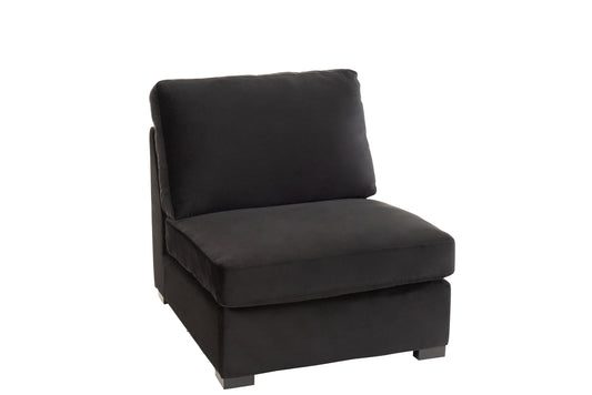 SOFA MIDDLE VELVET BLACK