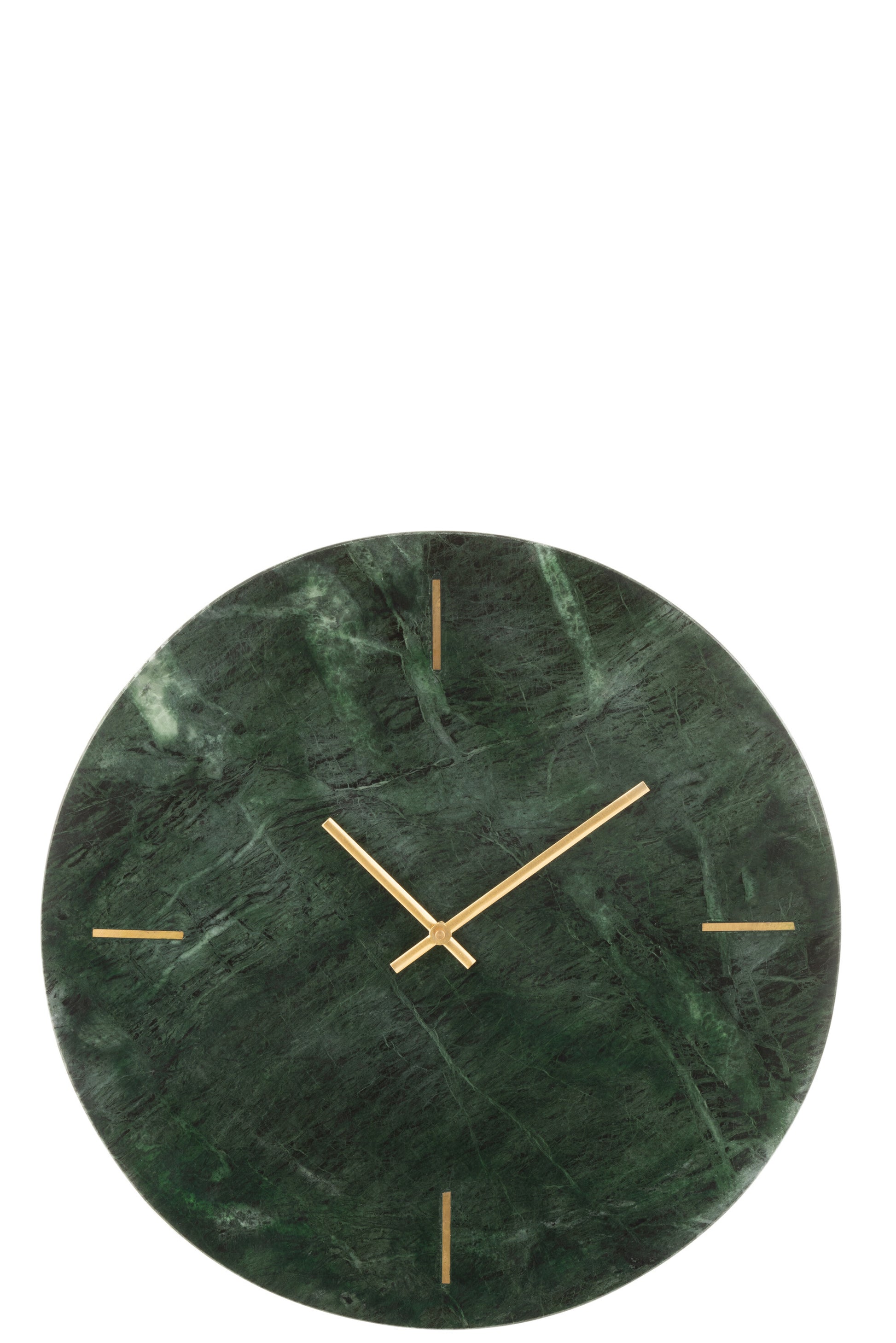 CLOCK ROUND MARBLE GREEN