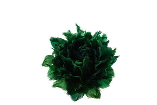 BAUBLE DECO LOOSE FEATHERS+CLIPS GREEN