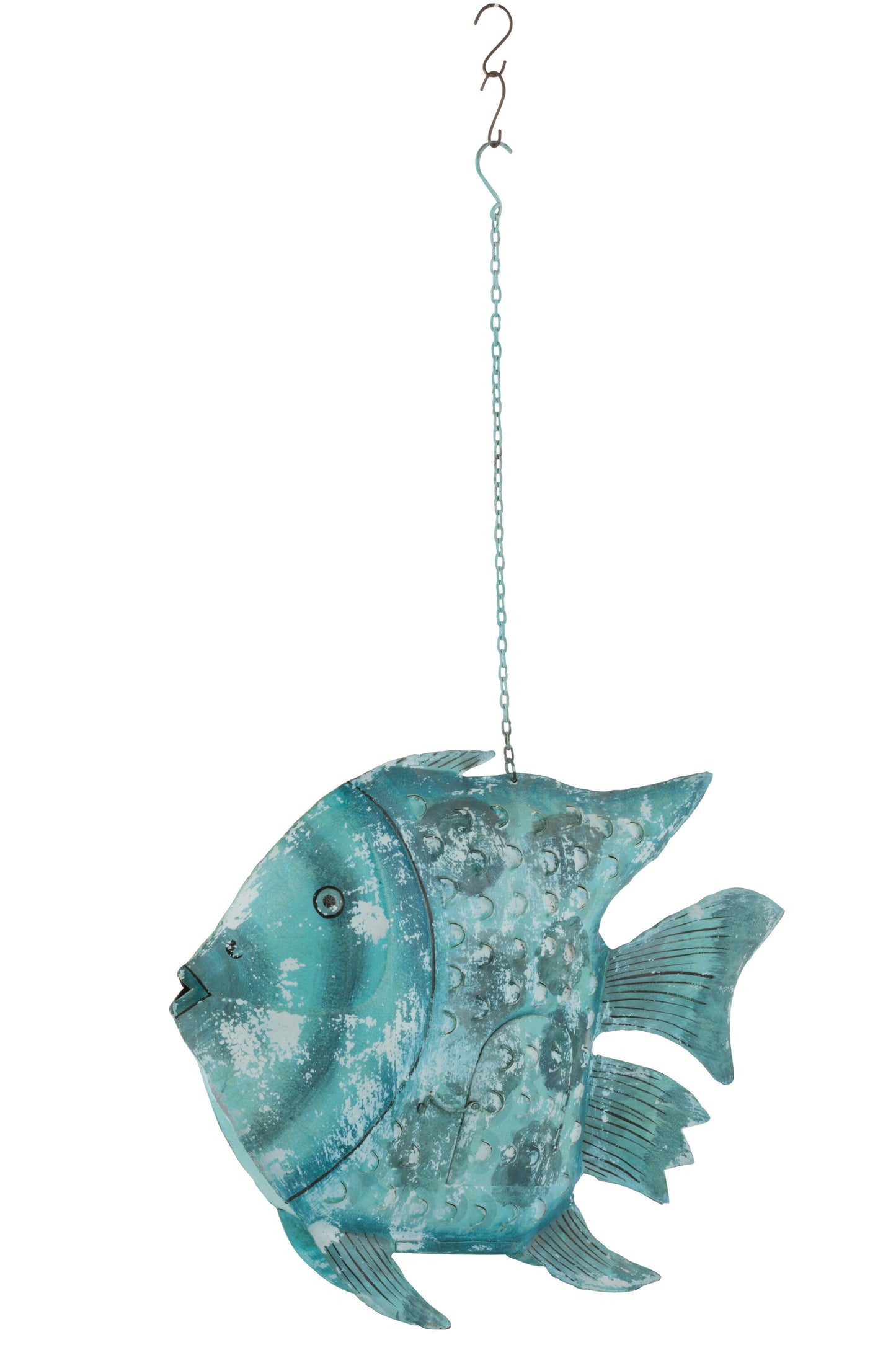 FISH ON FOOT OR HANGING IRON AZURE MEDIUM