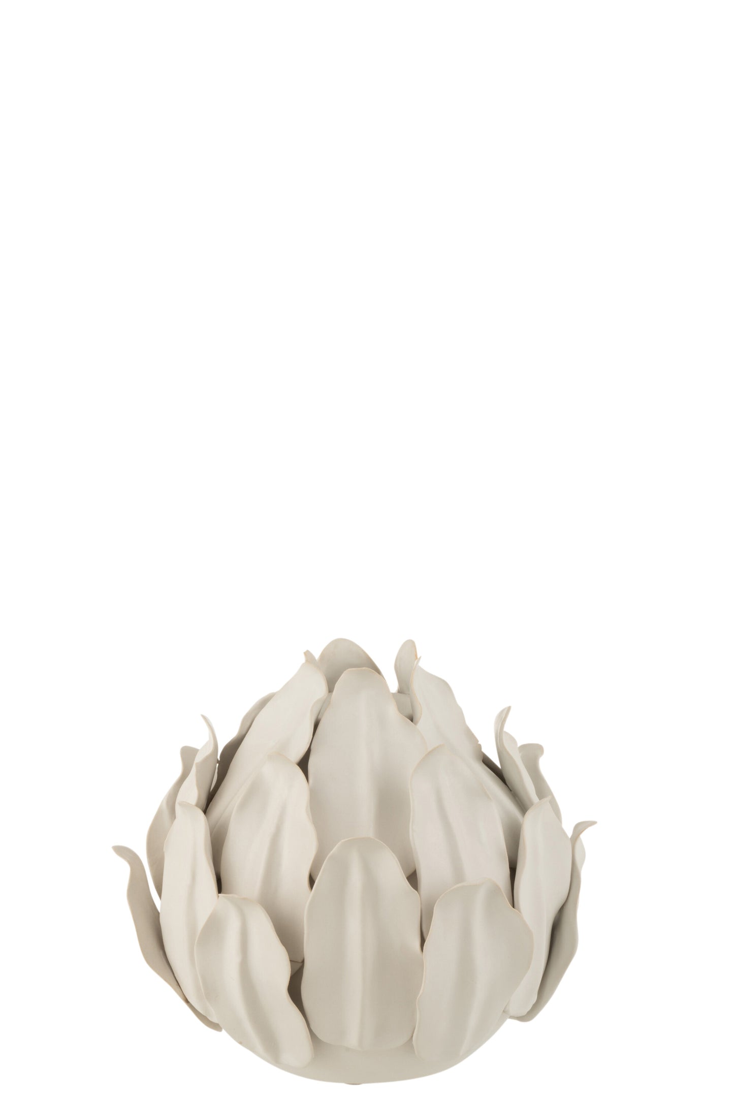 VASE LEAF BALL CERAMIC WHITE