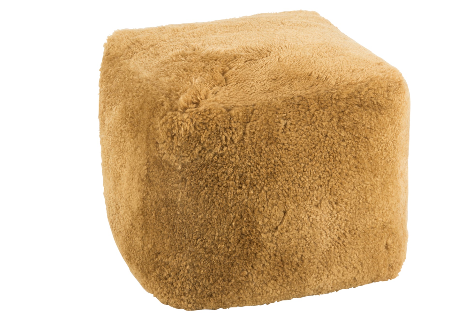 POUF SQUARE SHEEPSKIN OCHRE