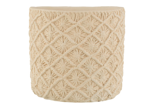 FLOWERPOT IBIZA CEMENT WHITE EXTRA LARGE