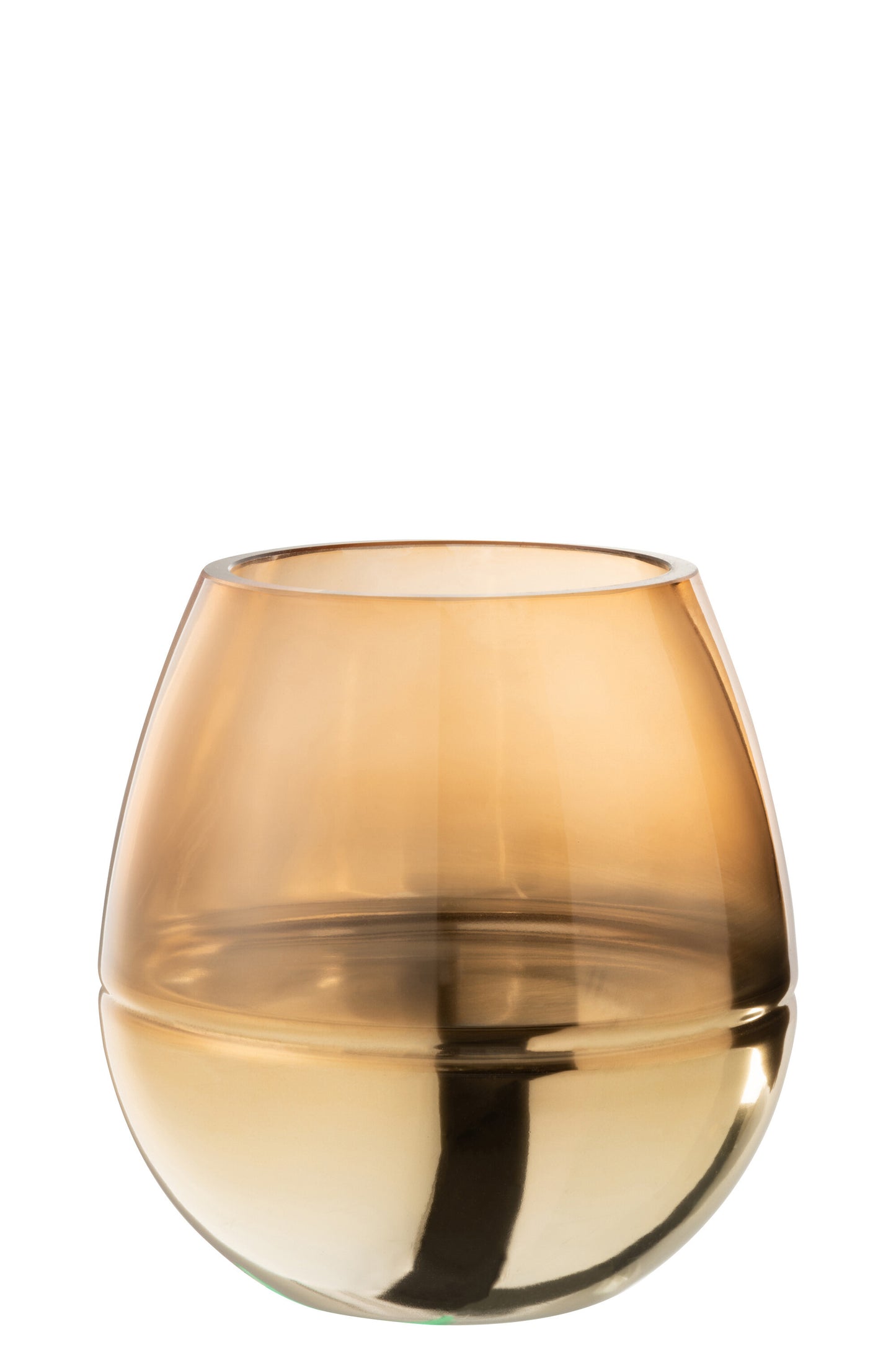 HURRICANE BALL ROUND STRIPE GLASS GOLD LARGE