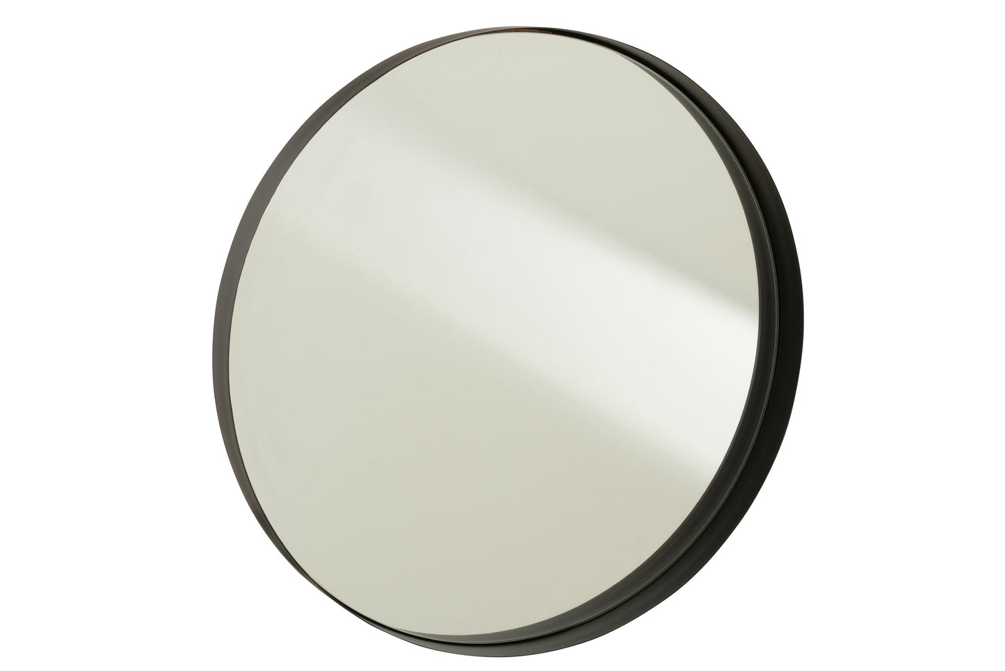 MIRROR ROUND BORDER METAL BLACK LARGE