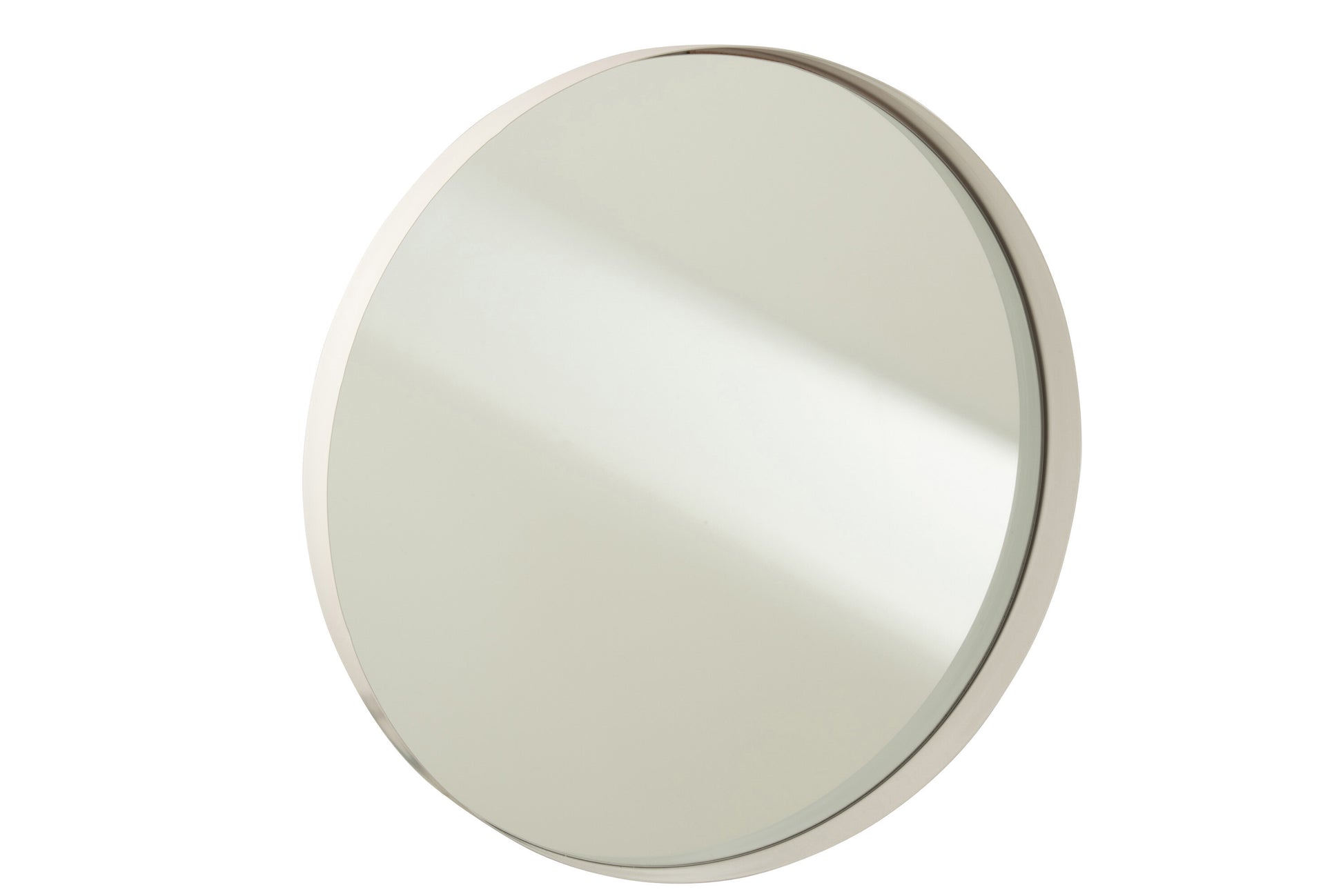 MIRROR ROUND BORDER METAL WHITE LARGE