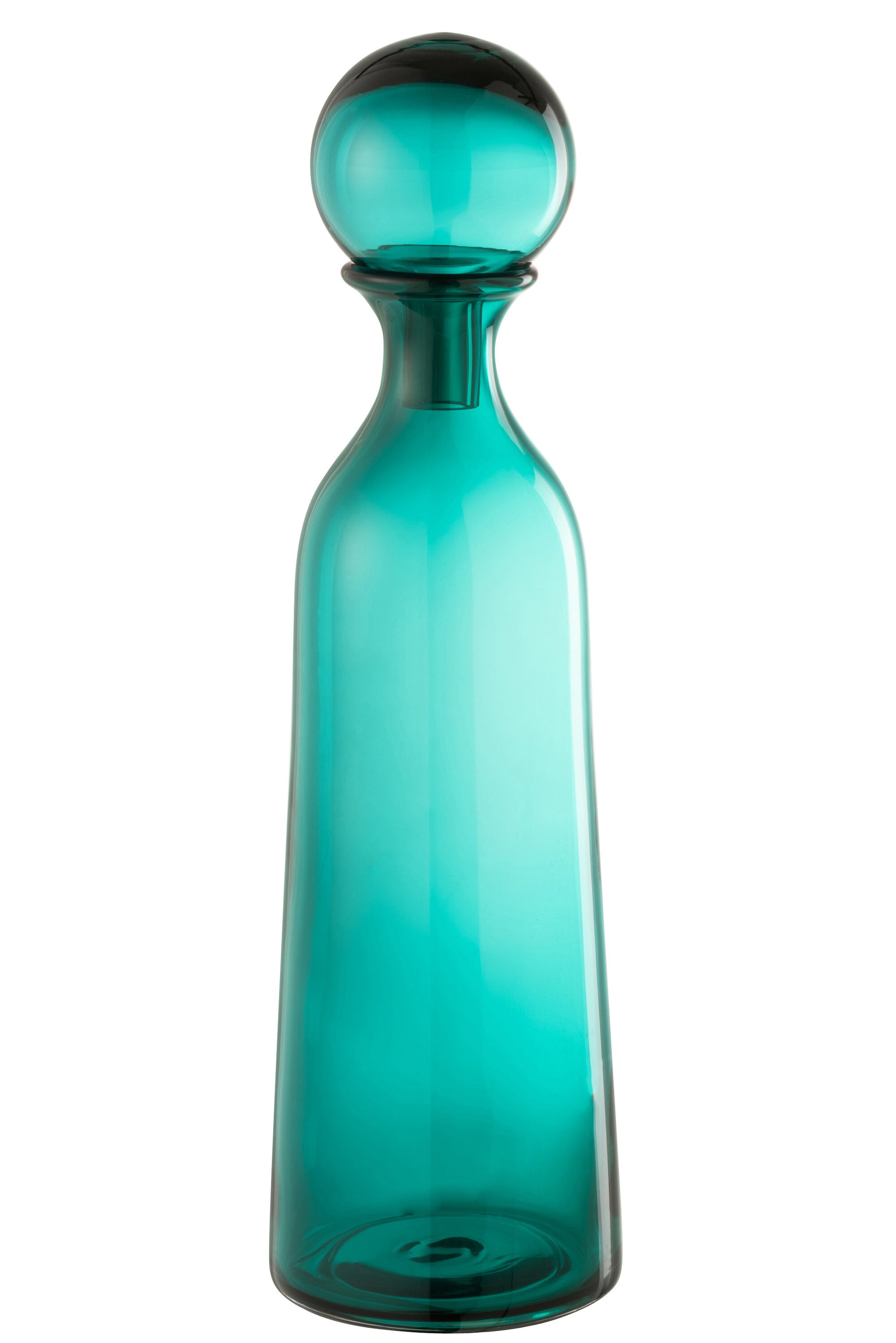 BOTTLE+PLUG REGULAR DECORATIVE HIGH GLASS BLUE LARGE