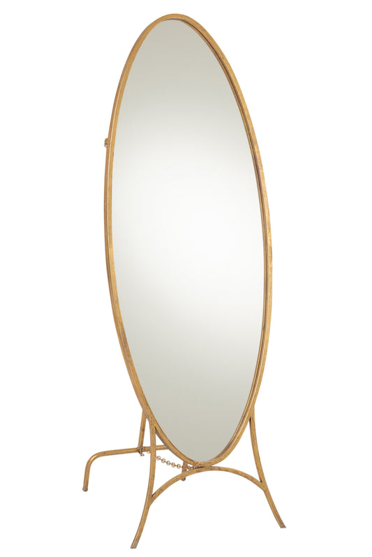 MIRROR STANDING IRON/MIRROR GOLD