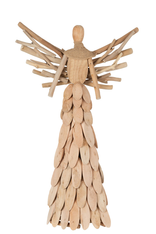 ANGEL+SCARF BRANCHES WOOD NATURAL LARGE