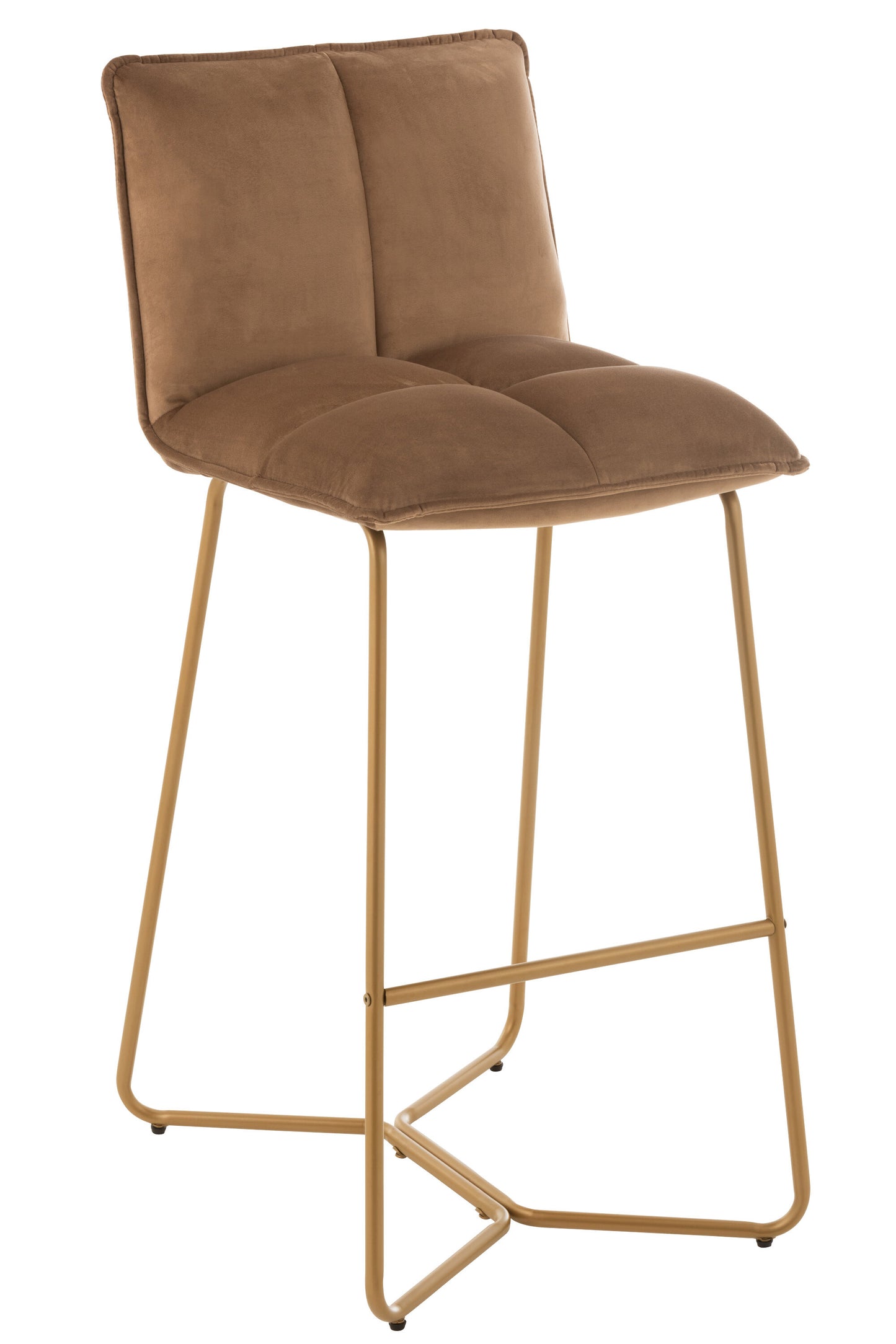 BARCHAIR PIERRE METAL/TEXTILE BROWN