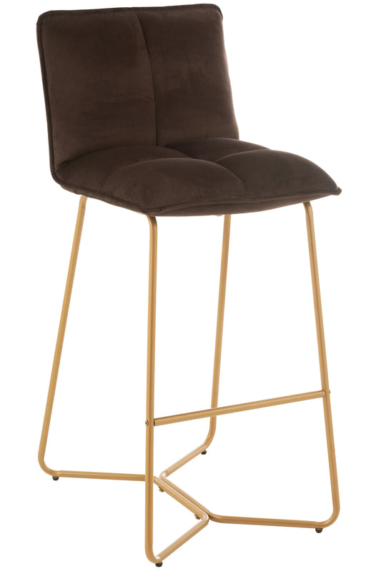 BARCHAIR PIERRE METAL/TEXTILE DARK BROWN