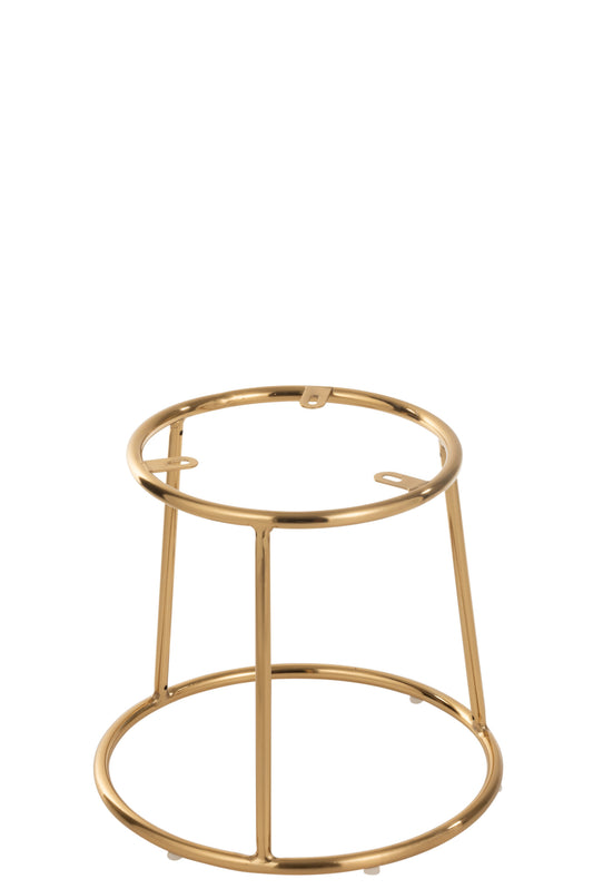 FRAME LOW STOOL METAL GOLD