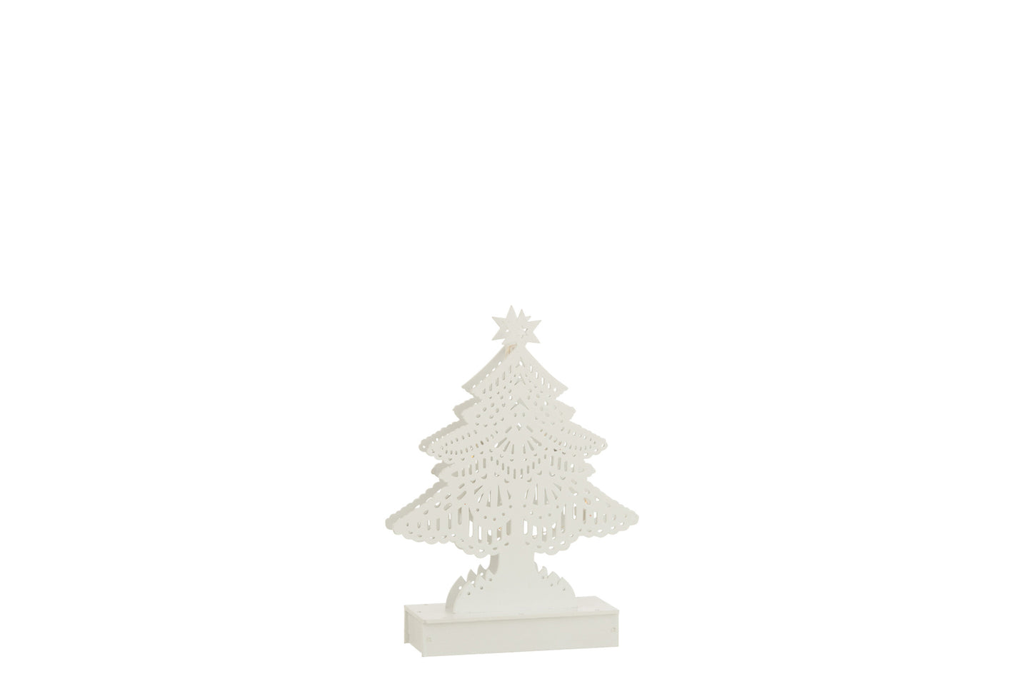 DECO KERSTBOOM LED HOUT WIT SMALL