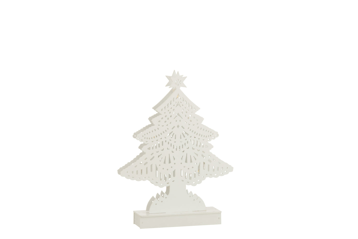 DECO KERSTBOOM LED HOUT WIT LARGE