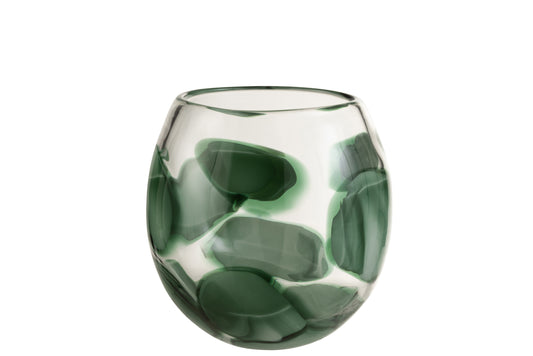 HURRICANE GLOBE GLASS GREEN SMALL