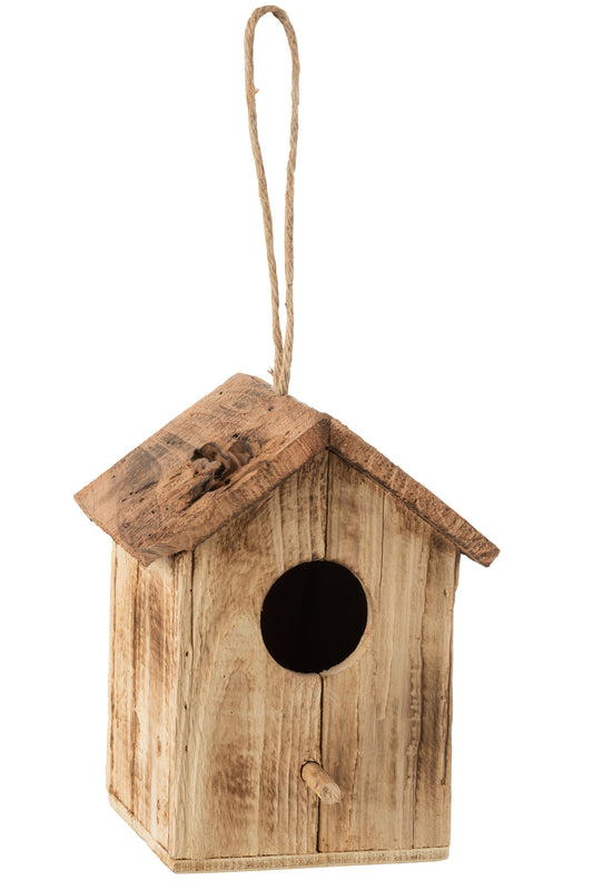 BIRD HOUSE BASIS WOOD BEIGE