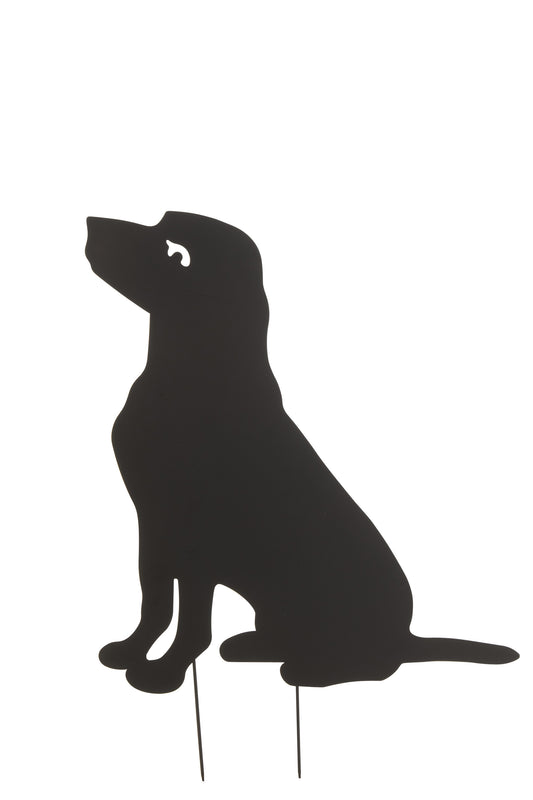 DECORATION GARDEN DOG IRON BLACK