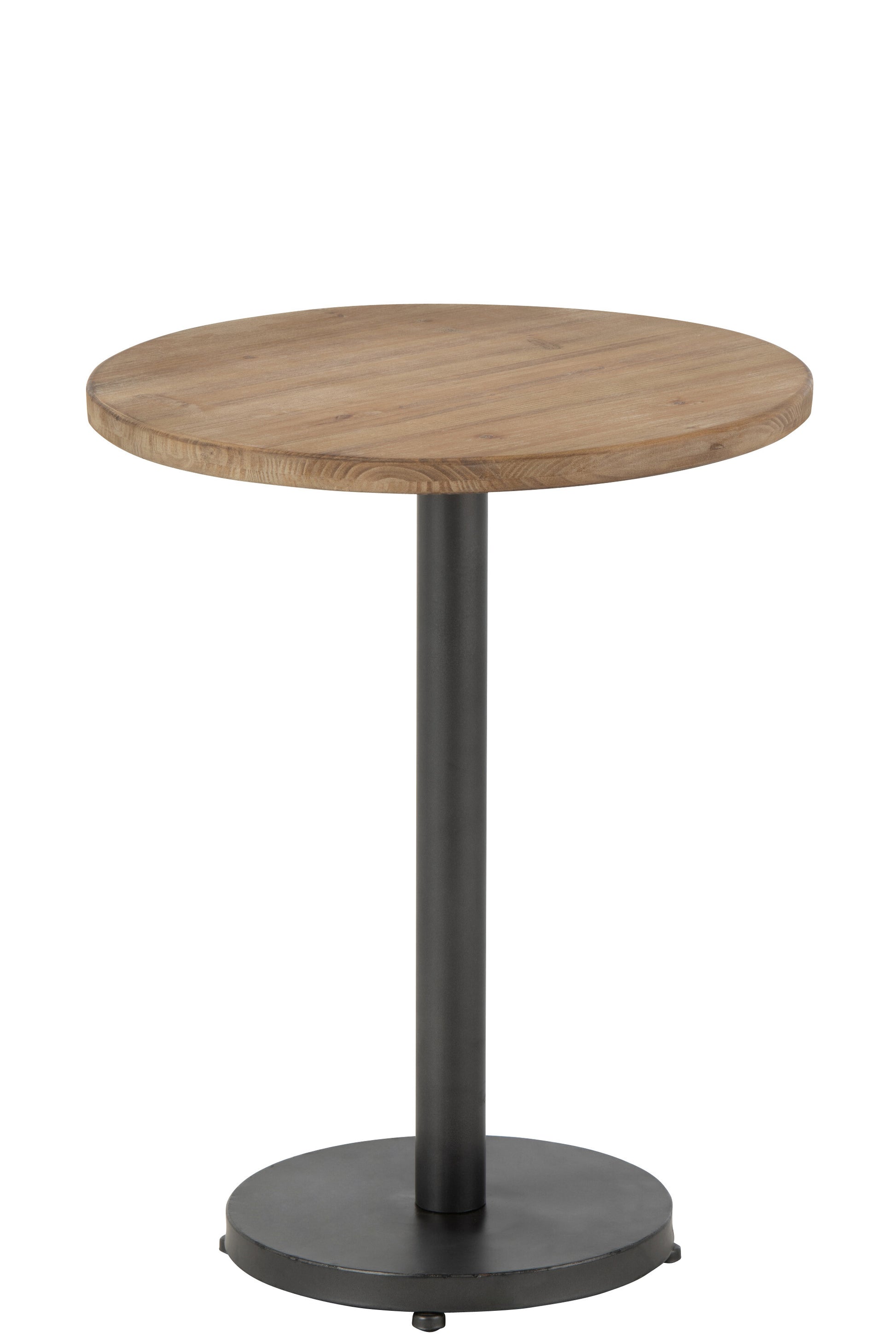 SIDETABLE BAR ROUND METAL/WOOD BROWN