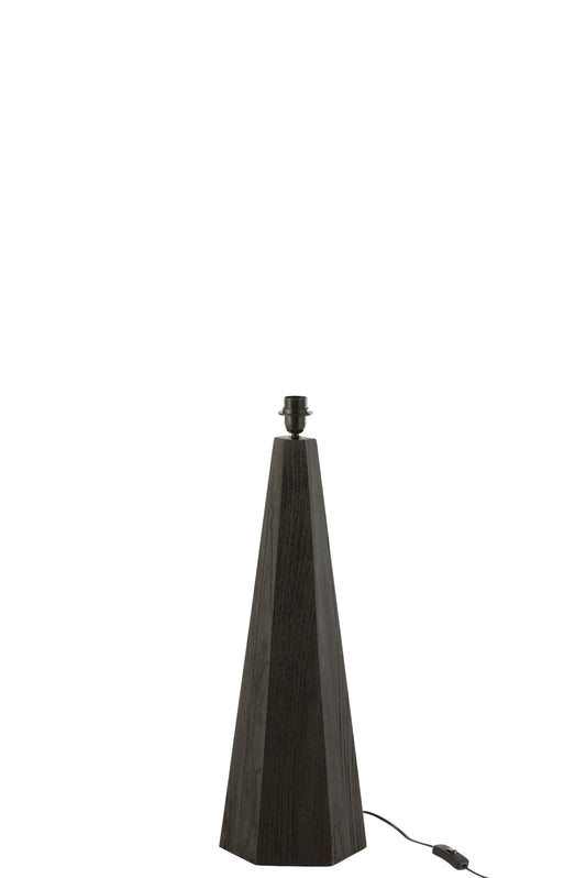 TABLE LAMP FOOT OCTOGONAL HARDWOOD BLACK