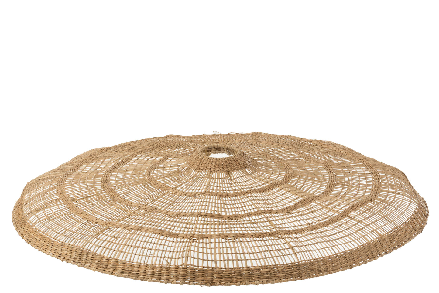 LAMPSHADE FLAT ROUND SEAGRASS NATURAL