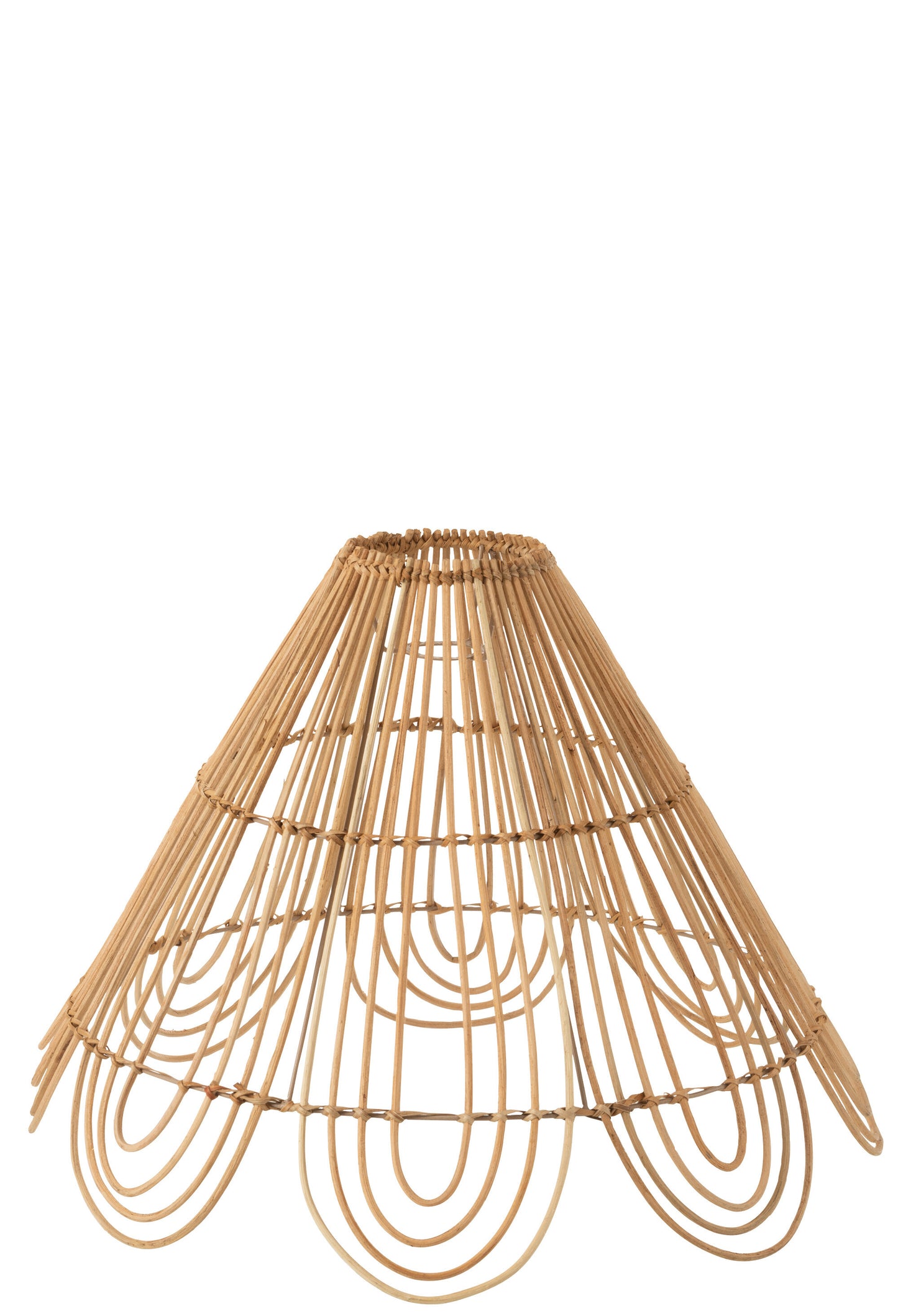 LAMP SHADE FLOWER RATTAN NATURAL