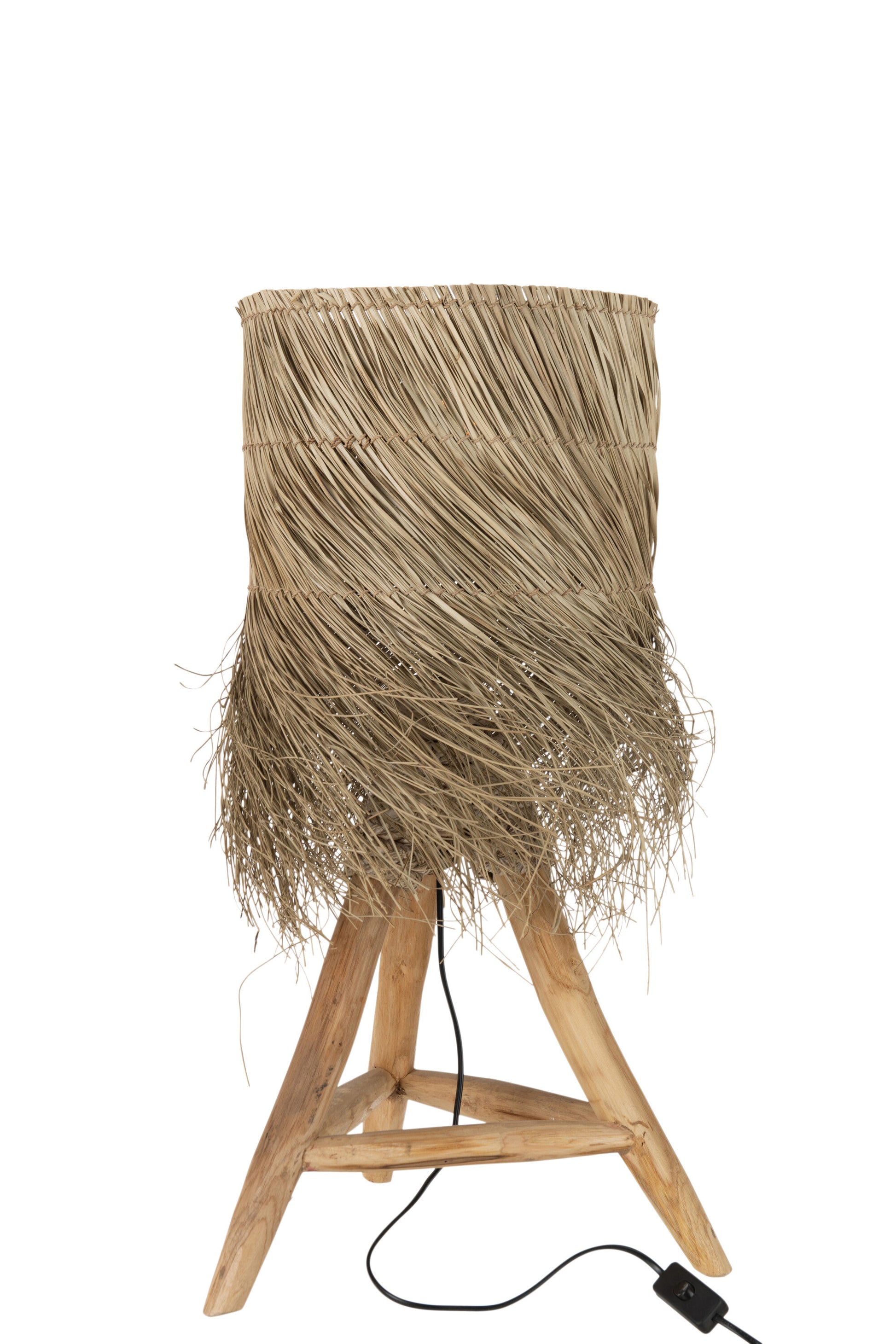 TABLE LAMP RAFI GRASS/TEAK WOOD NATURAL