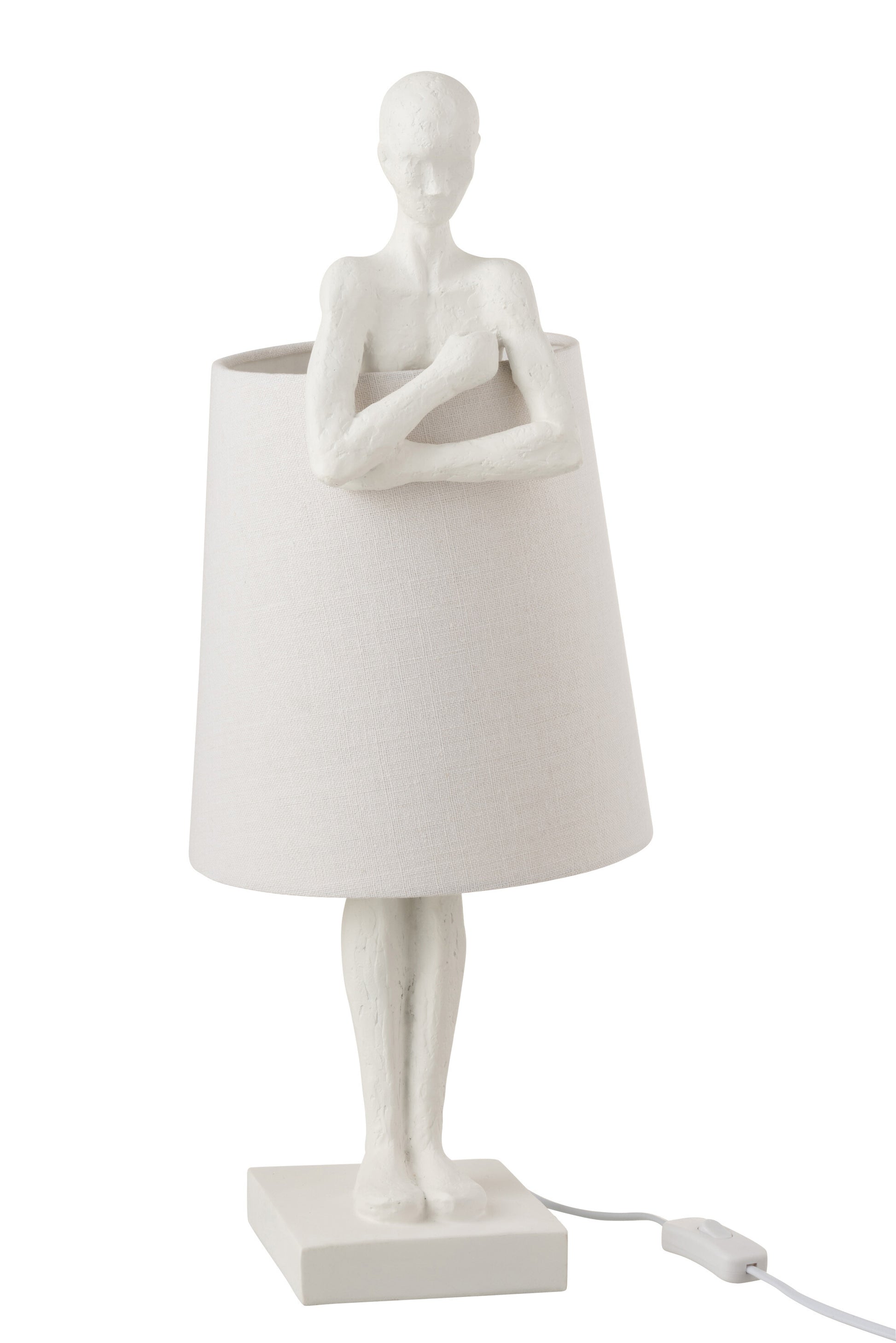 LAMP FIGURINE SUPPORT RESIN WHITE