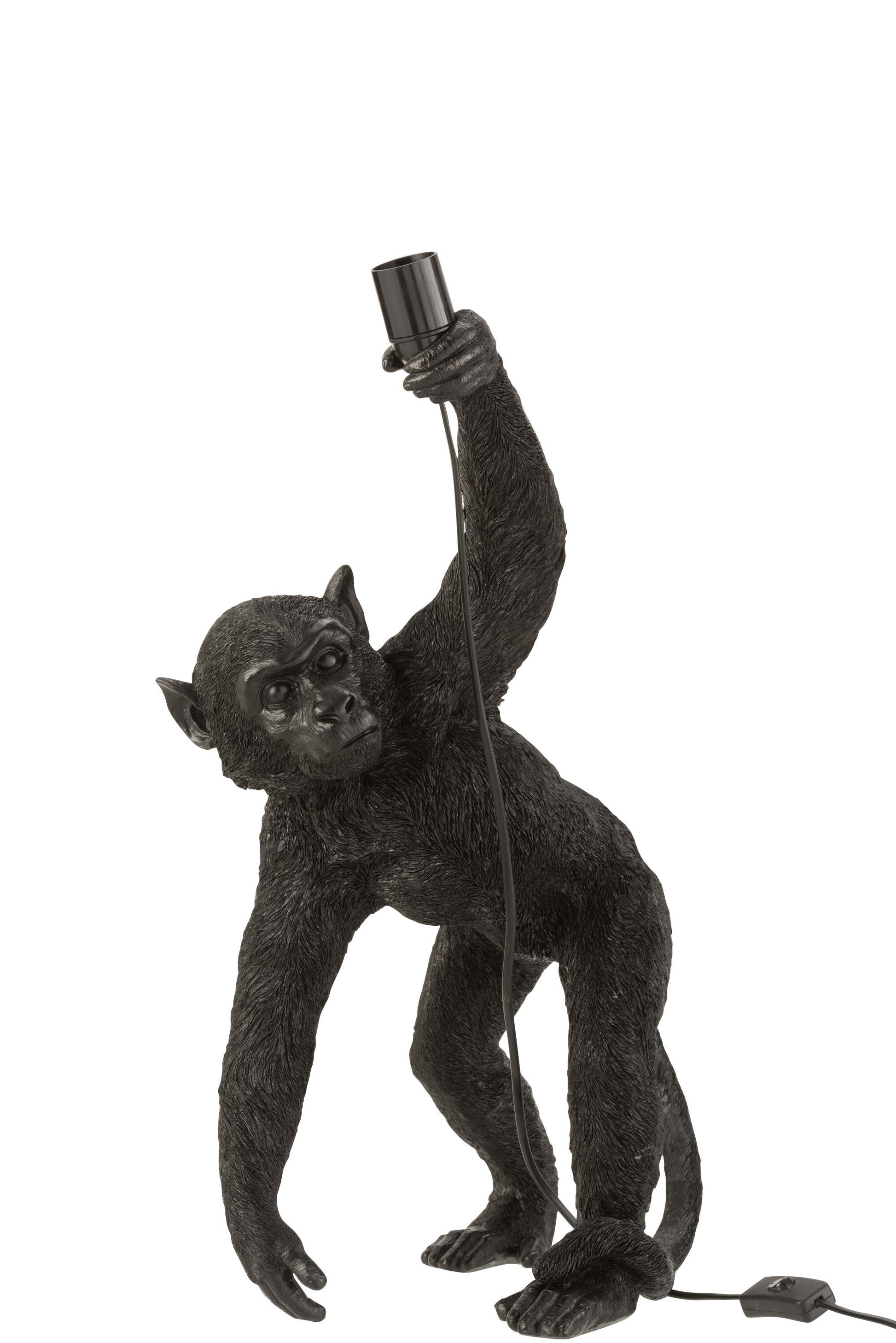 LAMP MONKEY BOWING POLY BLACK