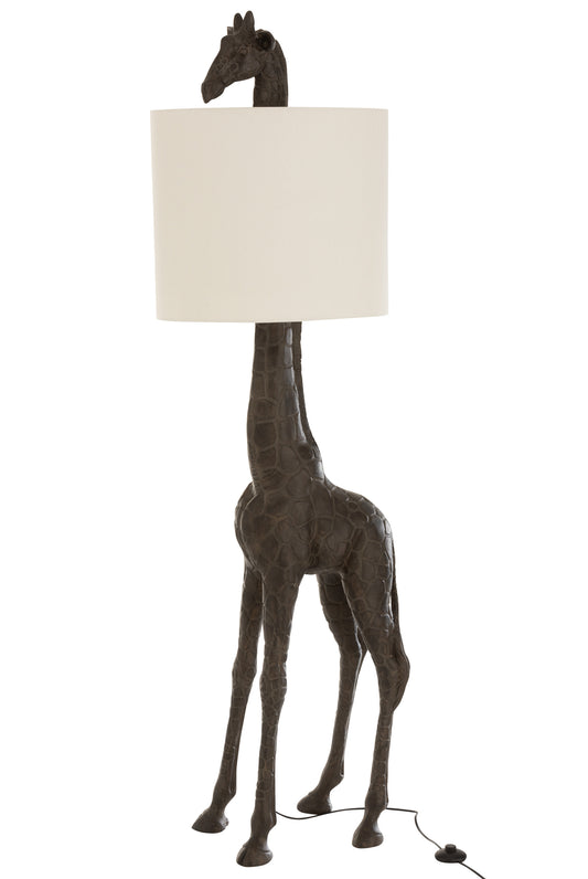 LAMP GIRAFFE POLY DARK BROWN