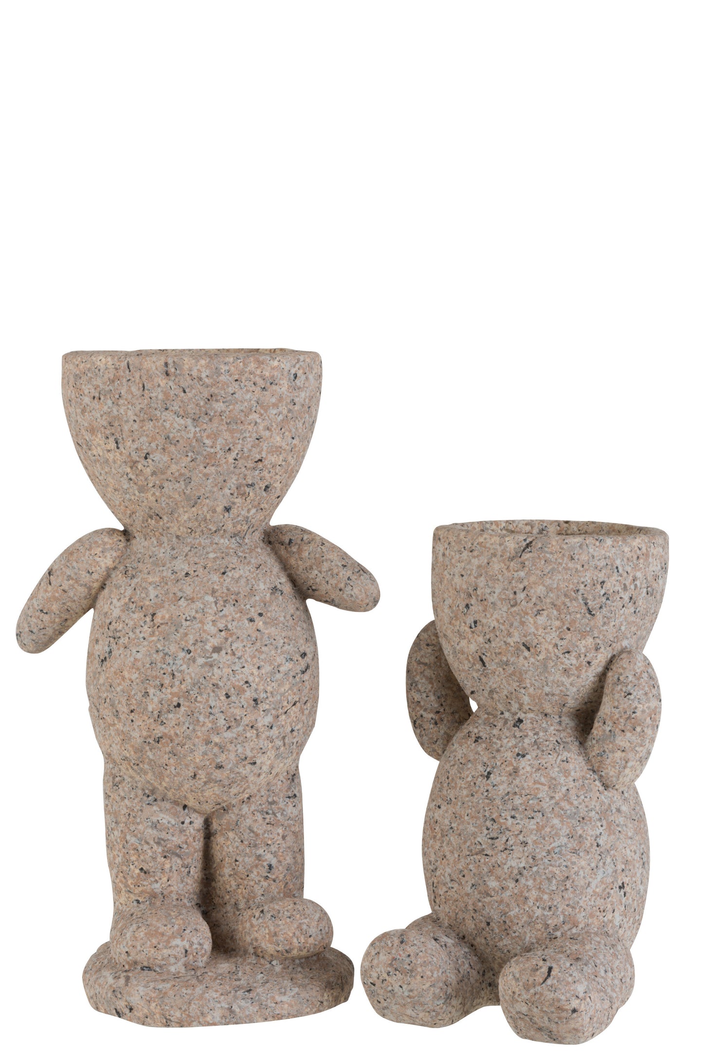 FLOWERPOT FIGURE MAGNESIUM BEIGE LARGE ASSORTMENT OF 2