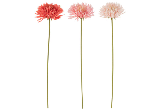 CHRYSANTHEMUM PLASTIC PINK MIX ASSORTMENT OF 3