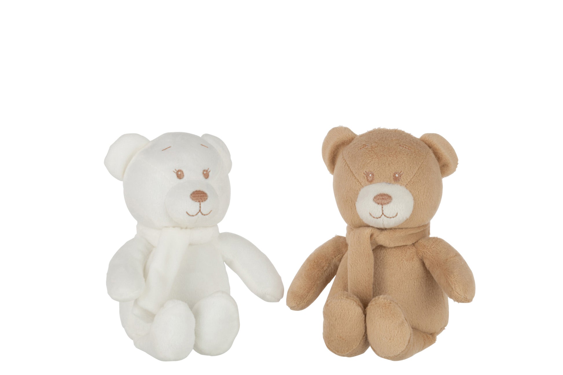 BEAR PLUSH WHITE/BEIGE ASSORTMENT OF 2