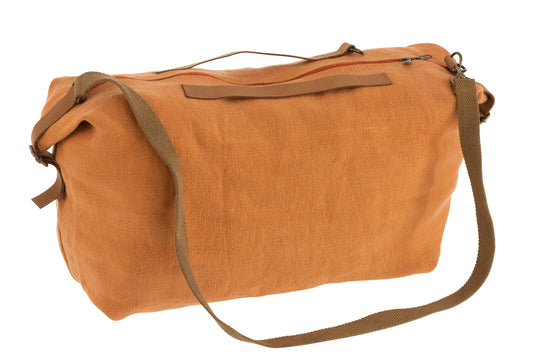 BEACH BAG WASHED JUTE ORANGE