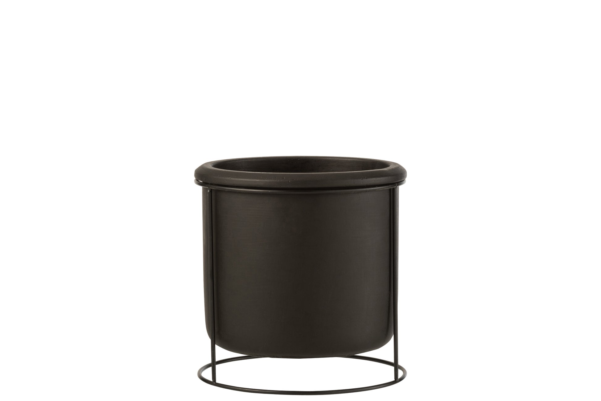 FLOWER POT SUSPENDED CEMENT BLACK SMALL