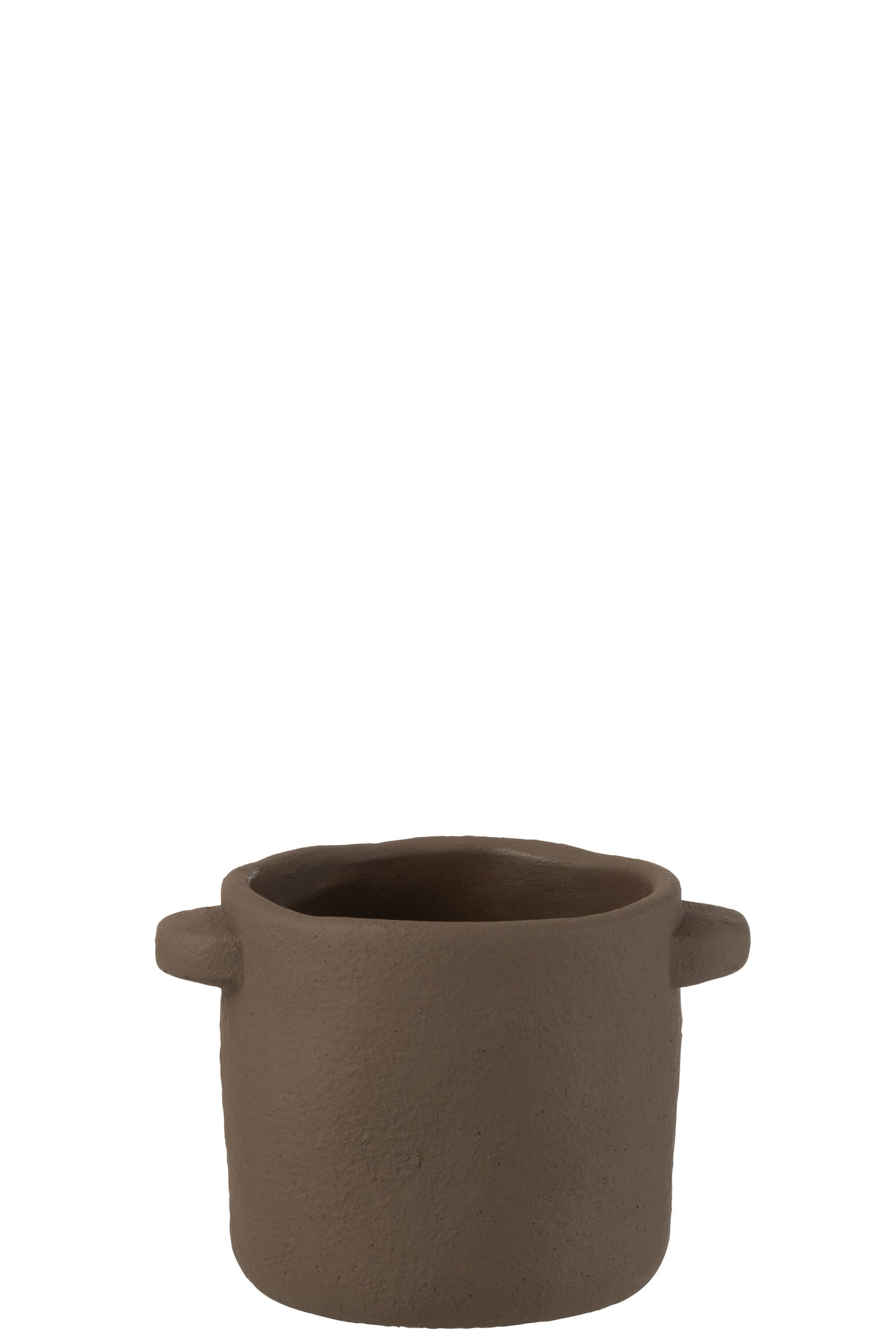 POT GUSTAVE CEMENT DARK BROWN SMALL