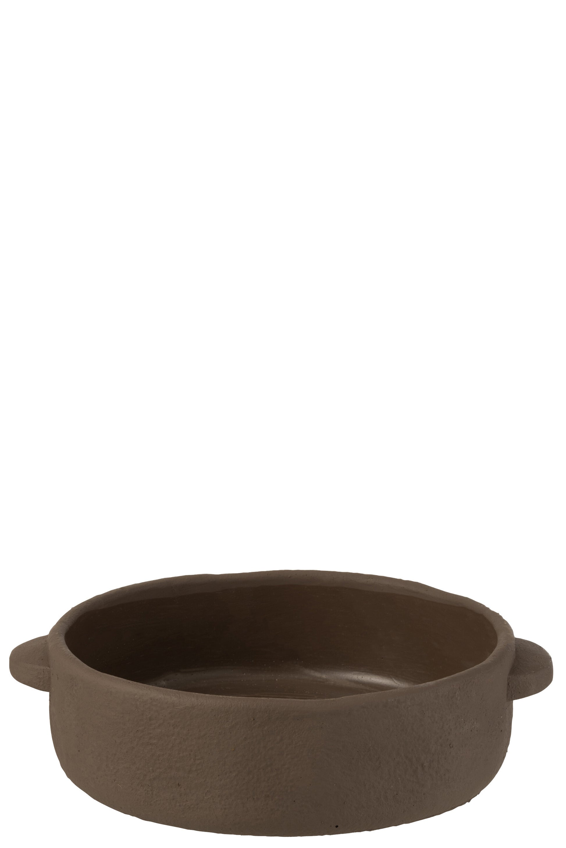 POT FLAT GUSTAVE CEMENT DARK BROWN