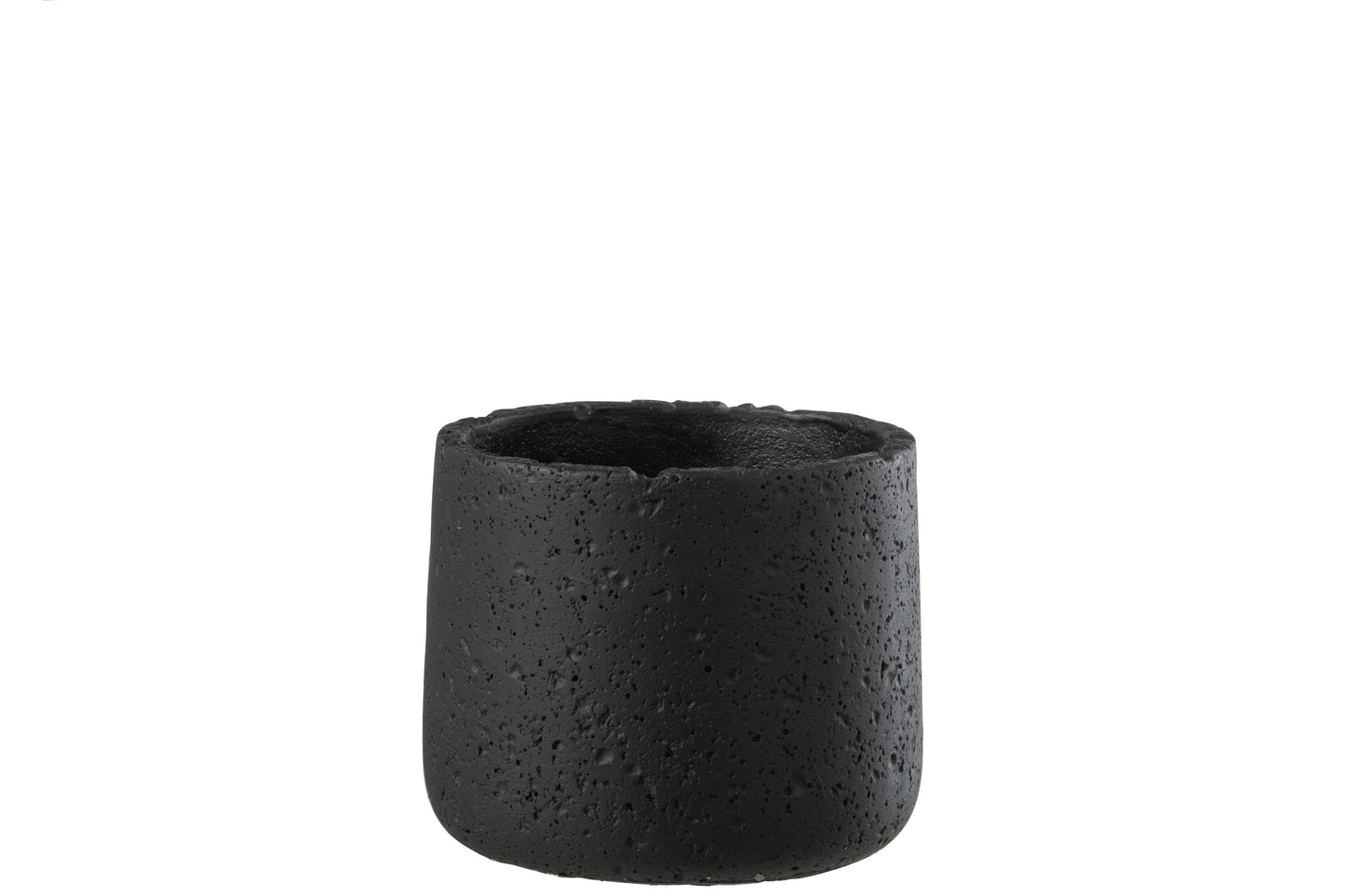 FLOWER POT POTINE CEMENT BLACK SMALL