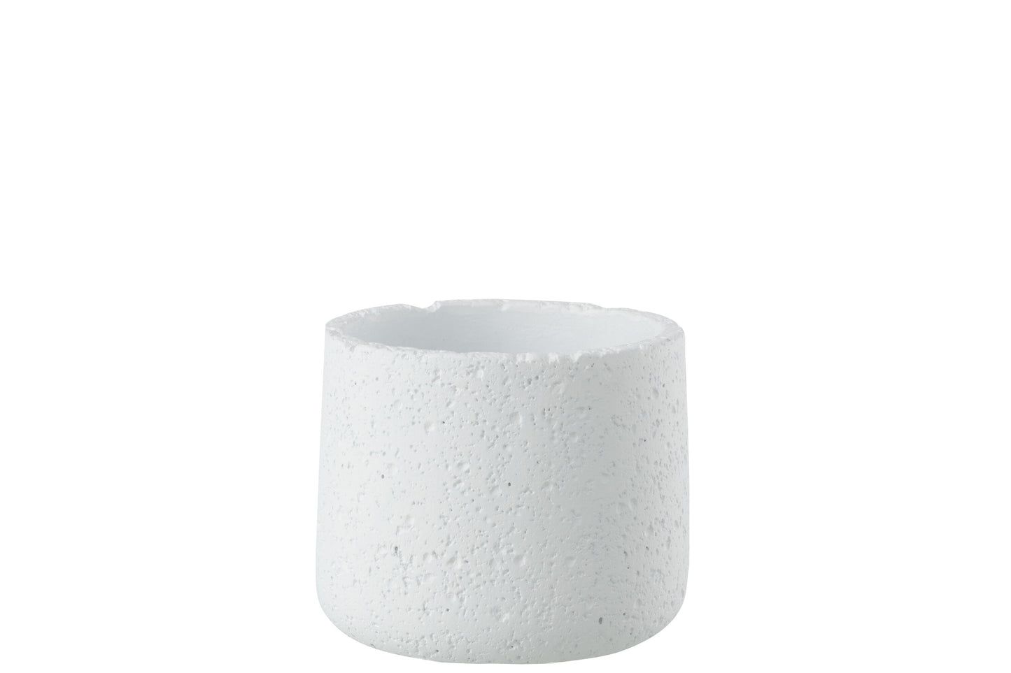 FLOWER POT POTINE CEMENT WHITE SMALL