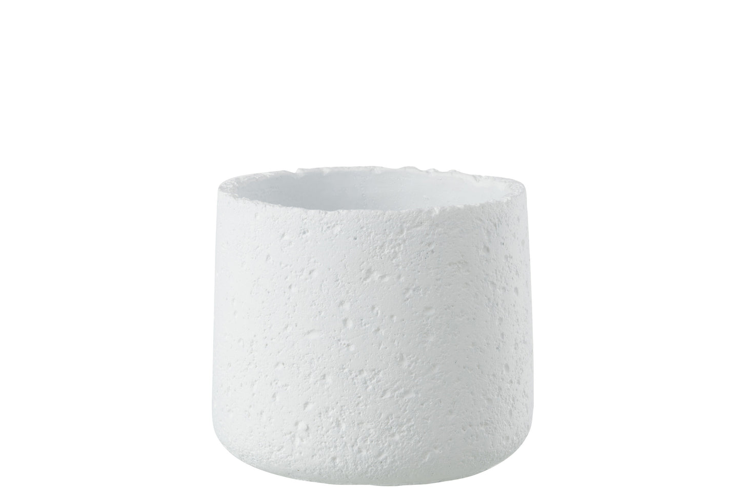 FLOWER POT POTINE CEMENT WHITE MEDIUM