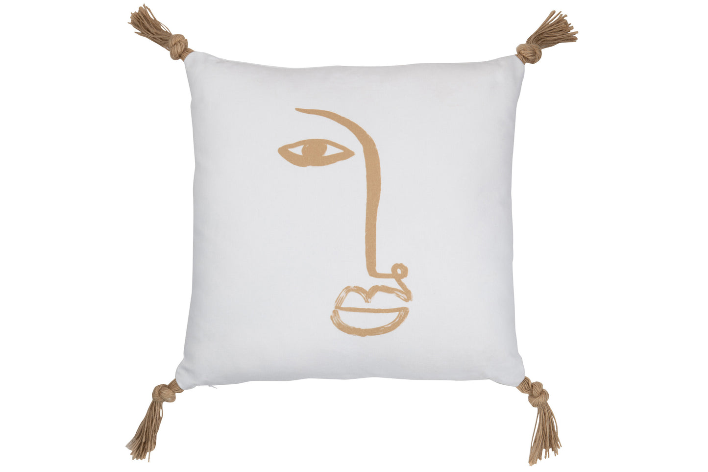 CUSHION FACE SQUARE POLYESTER WHITE