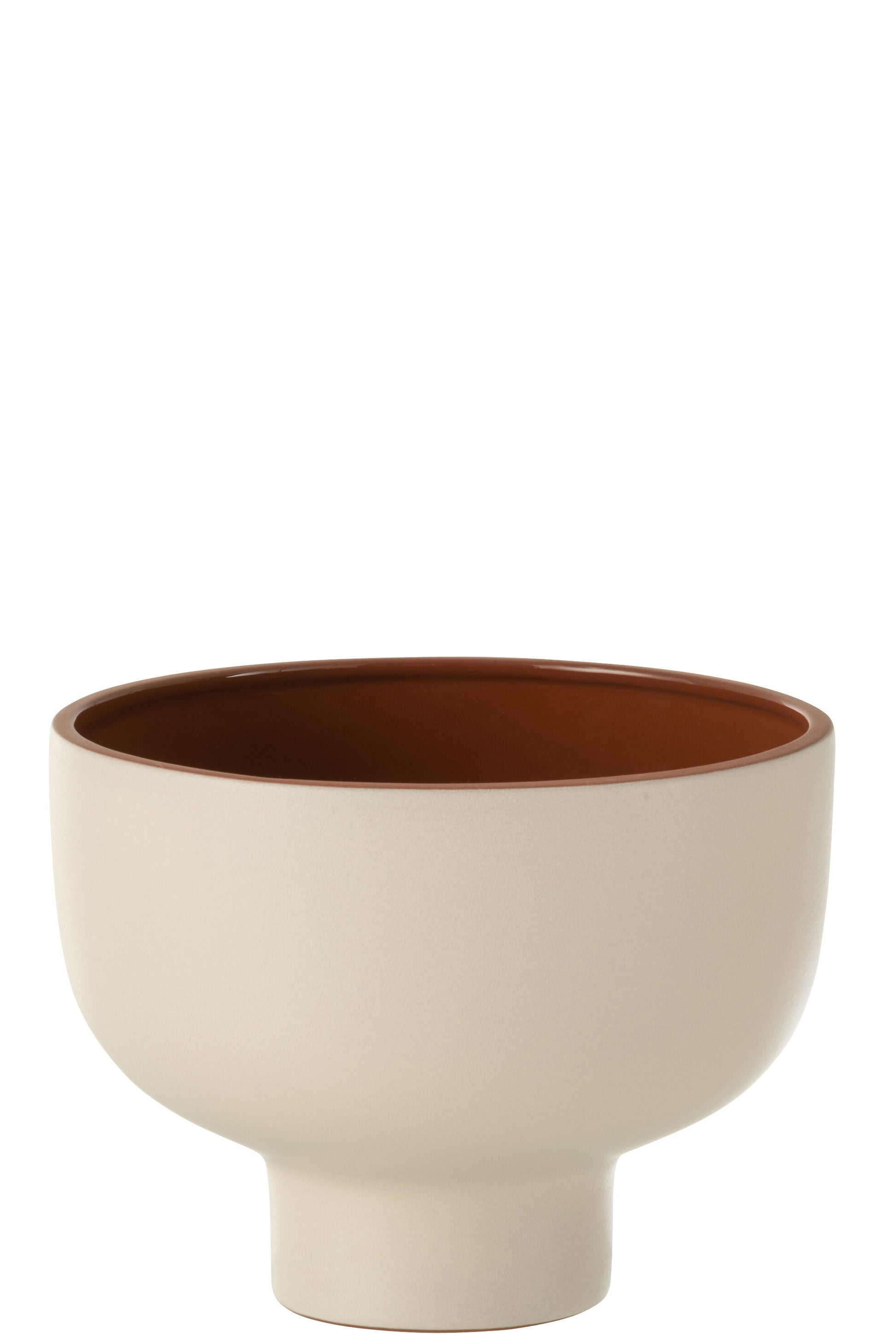 DISH FOOT TERRACOTTA BEIGE