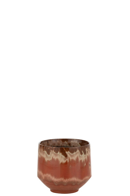 FLOWERPOT ALINE CERAMIC RED EXTRA SMALL