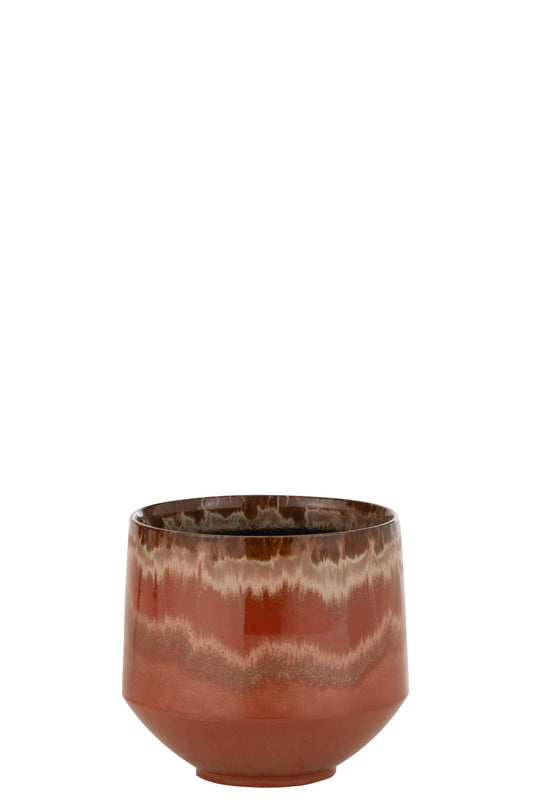 FLOWERPOT ALINE CERAMIC RED SMALL