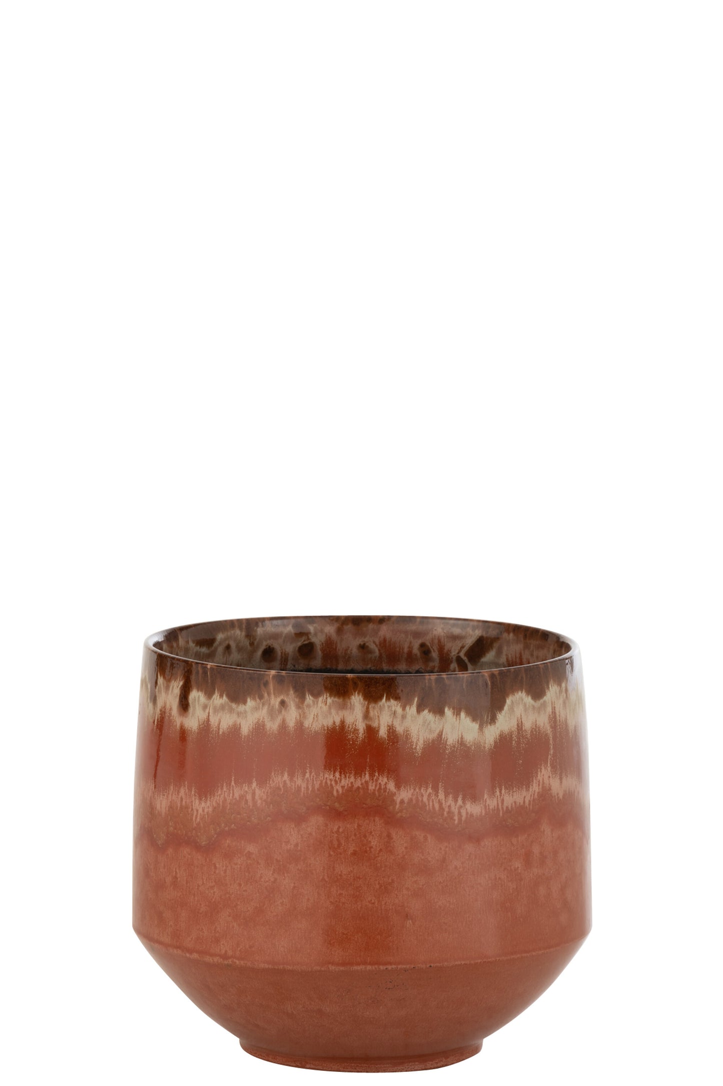 FLOWERPOT ALINE CERAMIC RED MEDIUM