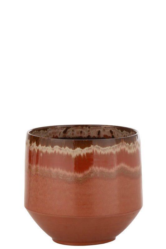 FLOWERPOT ALINE CERAMIC RED LARGE