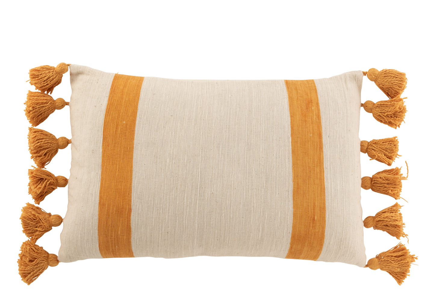 CUSHION BEACH GROOVES RECTANGLE COTTON OCHRE