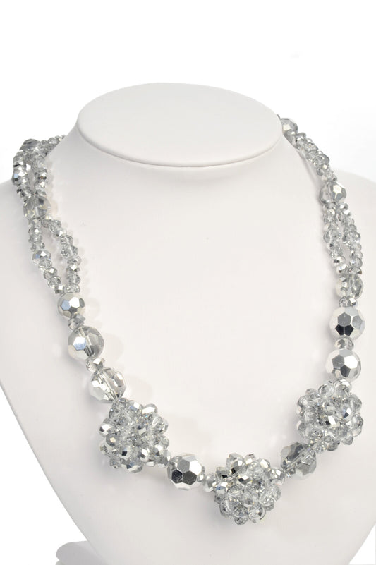 NECKLACE BALLS CRYSTAL CL.MIRR