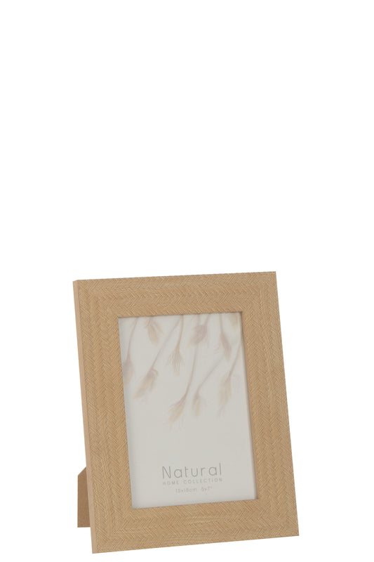 PHOTO FRAME 13X18 WOVEN TEXTURE POLYSTYRENE DARK BEIGE