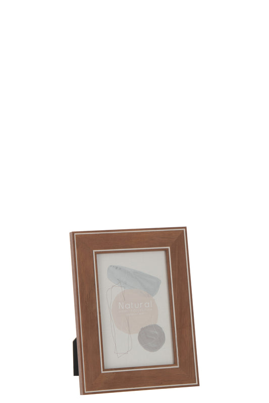 PHOTO FRAME 10X15 LINE DARK BROWN WOOD