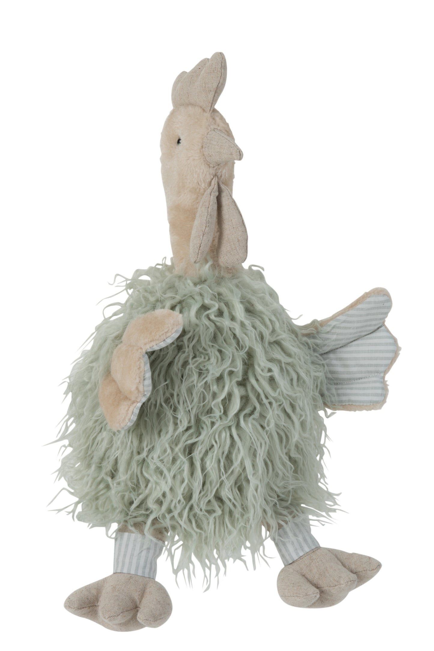 DOORSTOP CHICKEN TEXTILE LIGHT GREEN LARGE